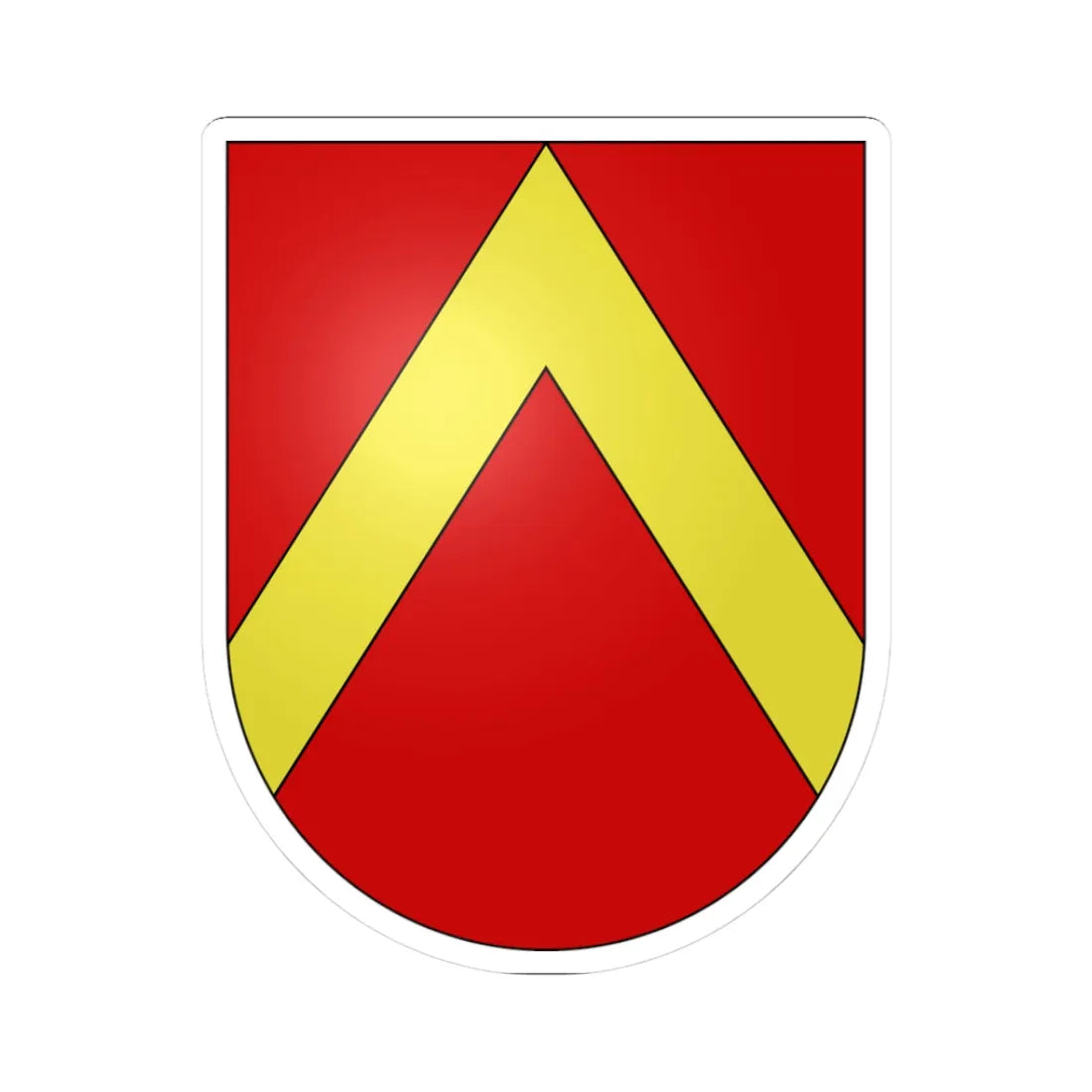 Trans-coat of arms (Switzerland) (Coat of Arms) STICKER Vinyl Kiss-Cut Decal 3 Inch White - The Sticker Space