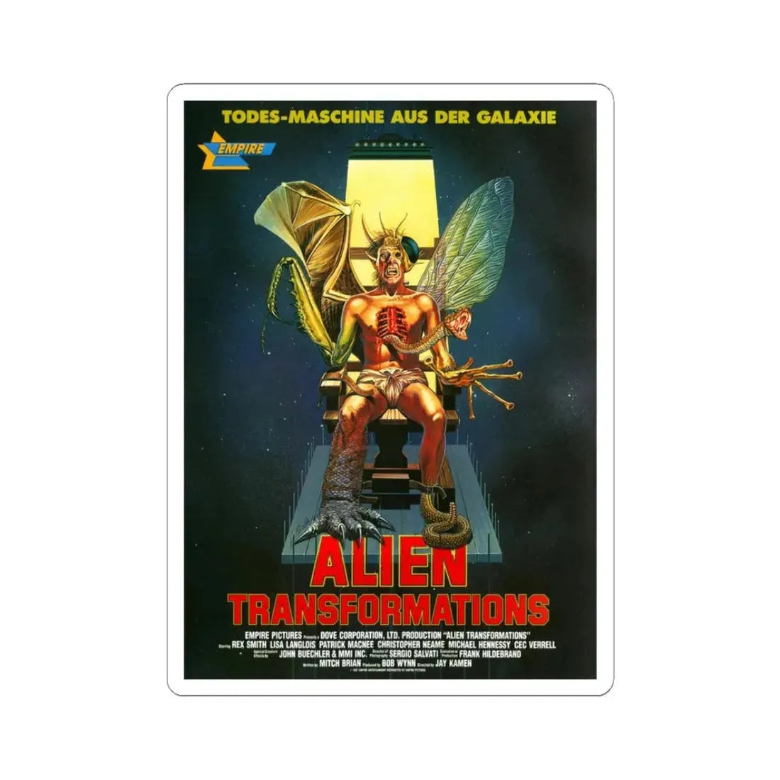 TRANSFORMATIONS 1988 Movie Poster - STICKER Vinyl Kiss-Cut Decal 3 Inch White - The Sticker Space