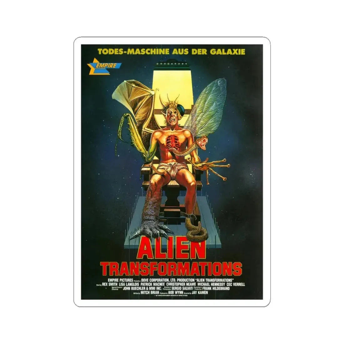 TRANSFORMATIONS 1988 Movie Poster - STICKER Vinyl Kiss-Cut Decal 4 Inch White - The Sticker Space