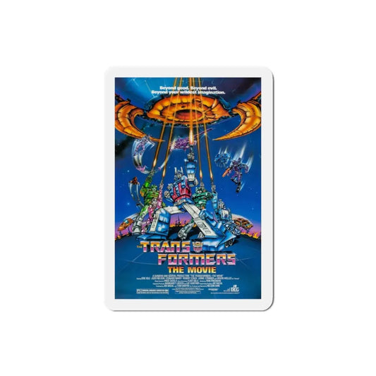 Transformers The Movie 1986 Movie Poster Refrigerator Magnet 2 Inch - The Sticker Space