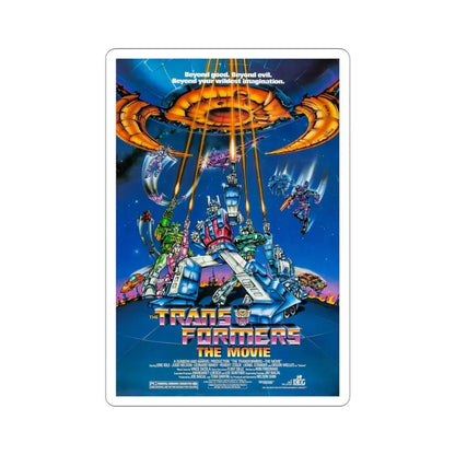 Transformers The Movie 1986 Movie Poster STICKER Vinyl Die-Cut Decal 3 Inch - The Sticker Space