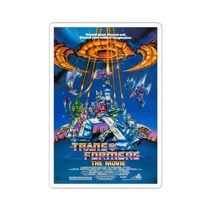 Transformers The Movie 1986 Movie Poster - STICKER Vinyl Kiss-Cut Decal 6 Inch White - The Sticker Space