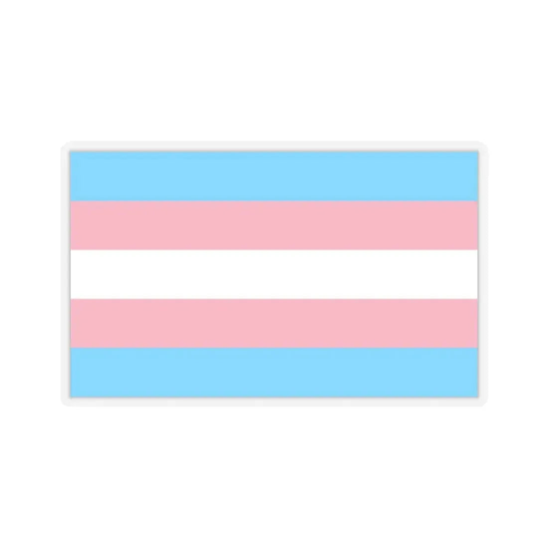 Transgender Pride Flag - STICKER Vinyl Kiss-Cut Decal 2 Inch Transparent - The Sticker Space