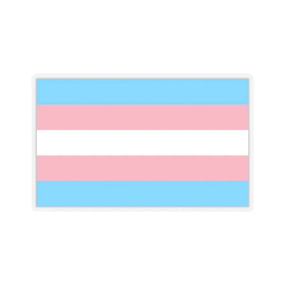 Transgender Pride Flag - STICKER Vinyl Kiss-Cut Decal 2 Inch Transparent - The Sticker Space