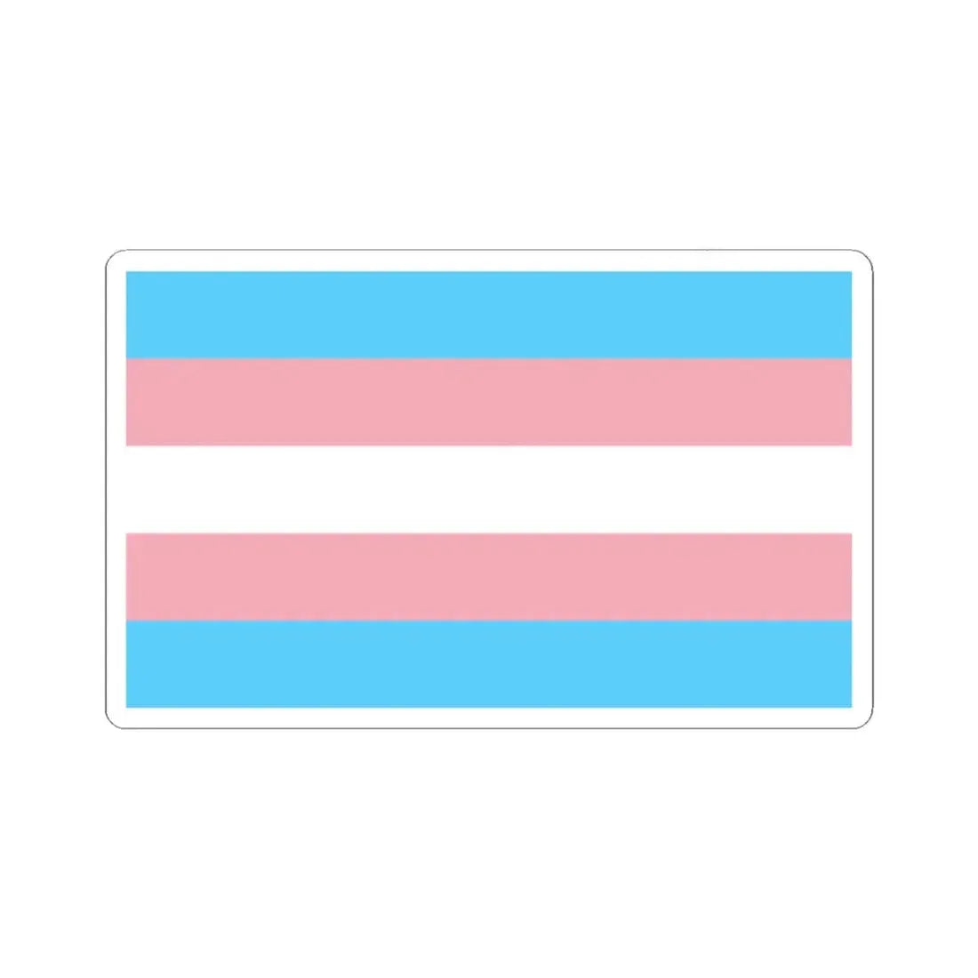 Transgender Pride Flag - STICKER Vinyl Kiss-Cut Decal 2 Inch White - The Sticker Space