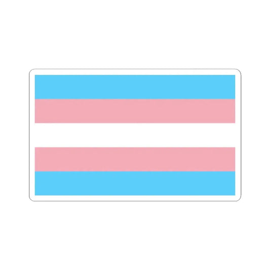 Transgender Pride Flag - STICKER Vinyl Kiss-Cut Decal 2 Inch White - The Sticker Space