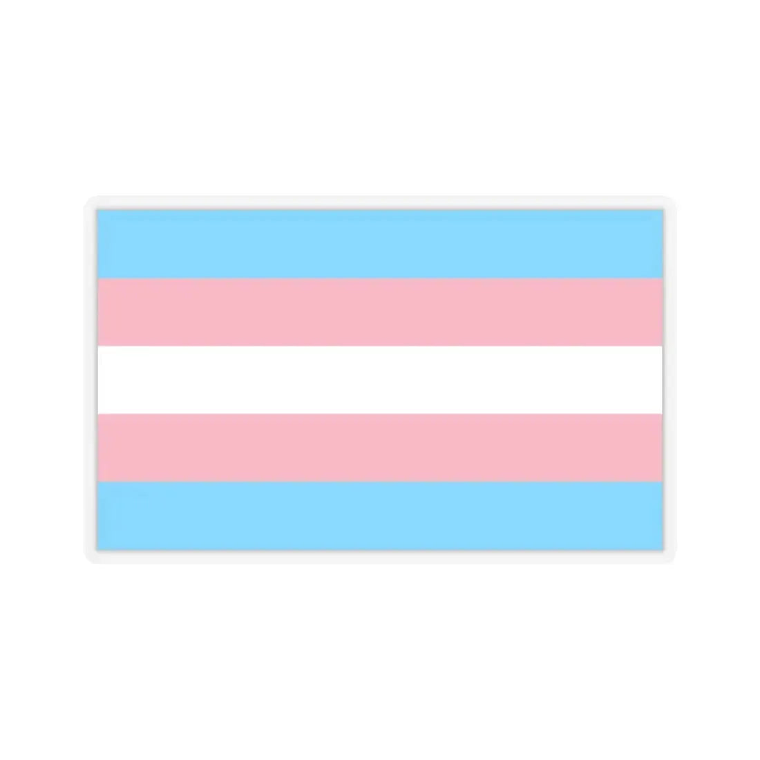 Transgender Pride Flag - STICKER Vinyl Kiss-Cut Decal 3 Inch Transparent - The Sticker Space
