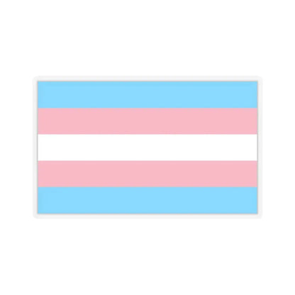 Transgender Pride Flag - STICKER Vinyl Kiss-Cut Decal 3 Inch Transparent - The Sticker Space