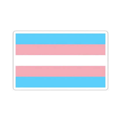 Transgender Pride Flag - STICKER Vinyl Kiss-Cut Decal 3 Inch White - The Sticker Space