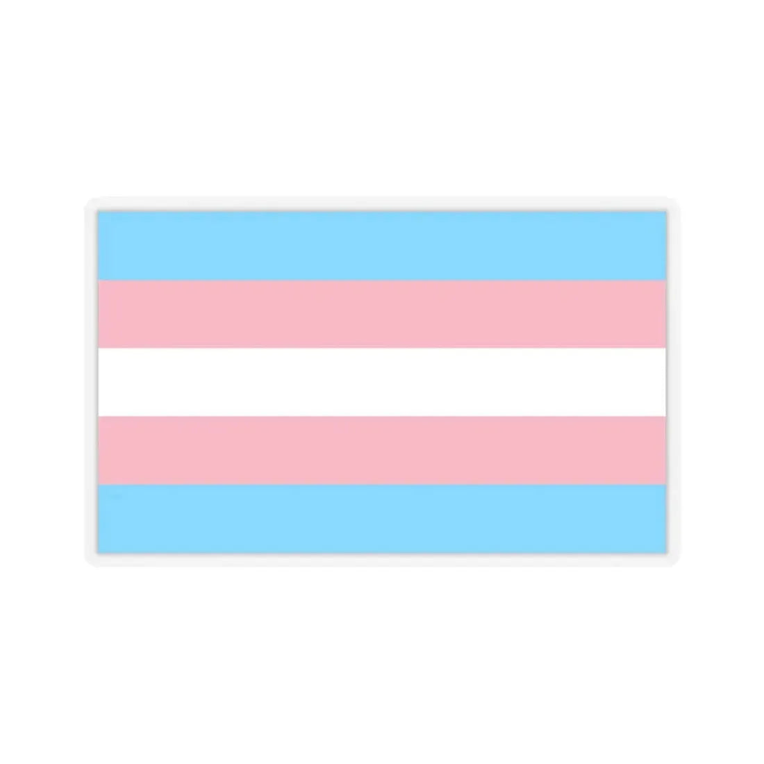 Transgender Pride Flag - STICKER Vinyl Kiss-Cut Decal 4 Inch Transparent - The Sticker Space