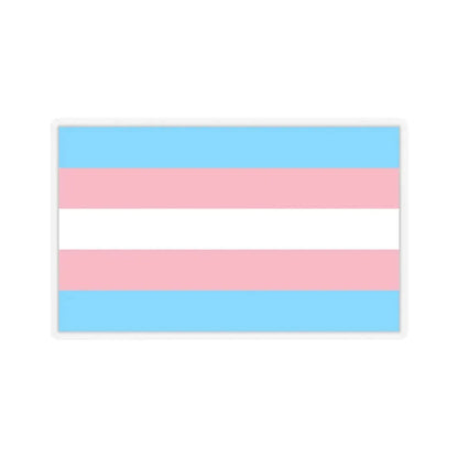 Transgender Pride Flag - STICKER Vinyl Kiss-Cut Decal 4 Inch Transparent - The Sticker Space