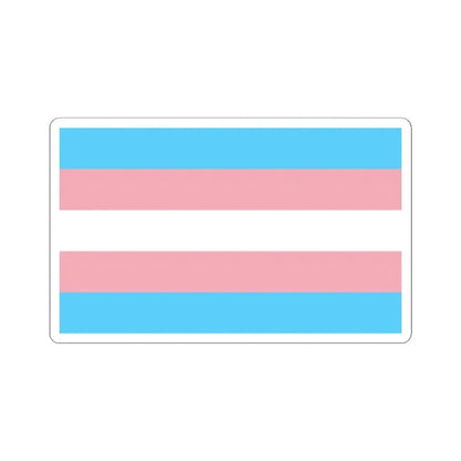 Transgender Pride Flag - STICKER Vinyl Kiss-Cut Decal 4 Inch White - The Sticker Space