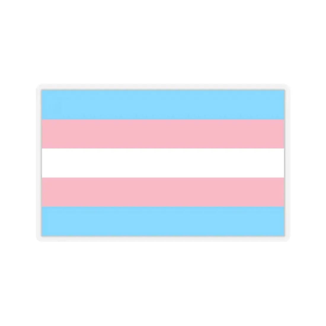 Transgender Pride Flag - STICKER Vinyl Kiss-Cut Decal 6 Inch Transparent - The Sticker Space