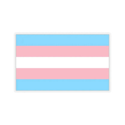 Transgender Pride Flag - STICKER Vinyl Kiss-Cut Decal 6 Inch Transparent - The Sticker Space
