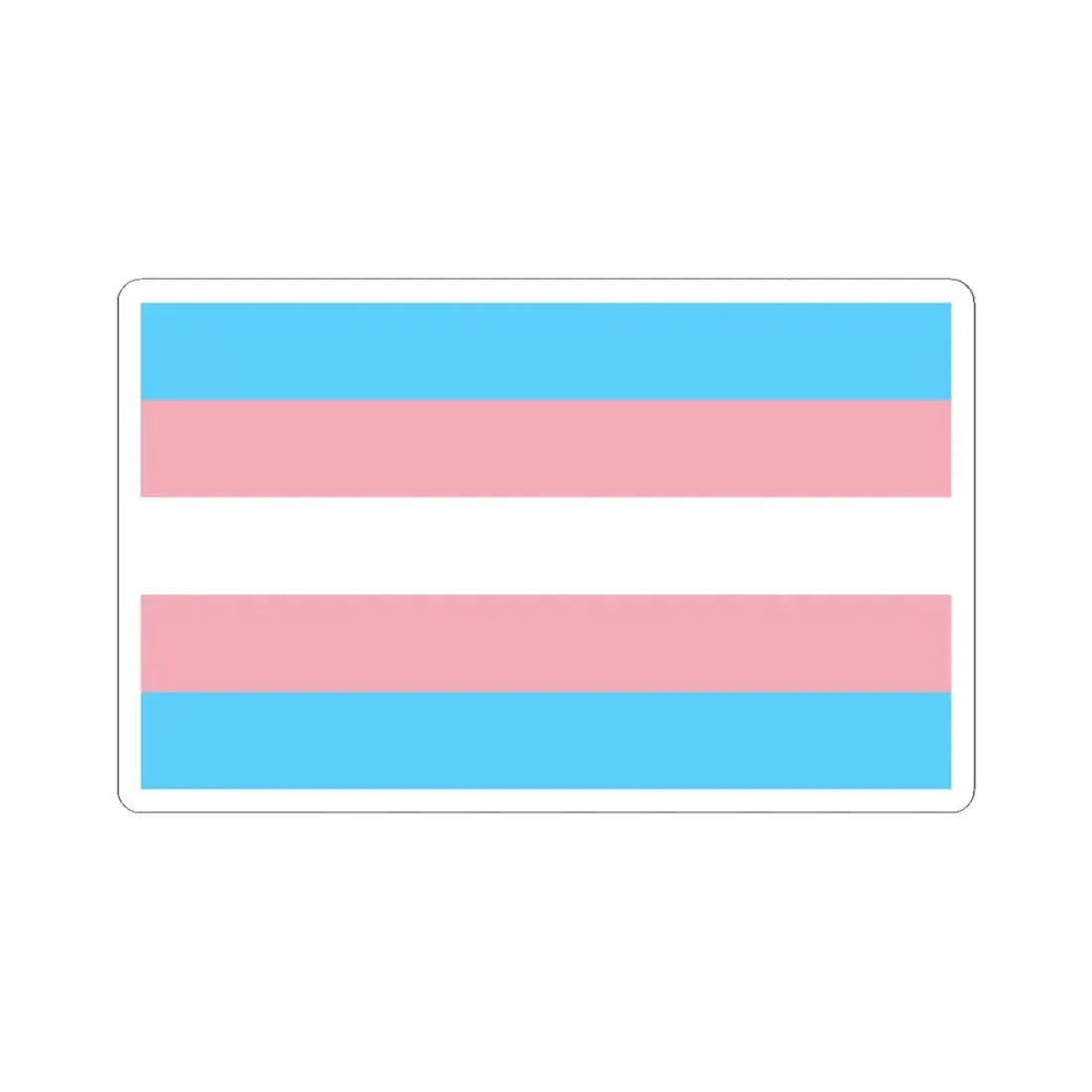 Transgender Pride Flag - STICKER Vinyl Kiss-Cut Decal 6 Inch White - The Sticker Space