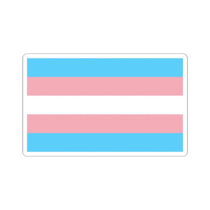 Transgender Pride Flag - STICKER Vinyl Kiss-Cut Decal 6 Inch White - The Sticker Space