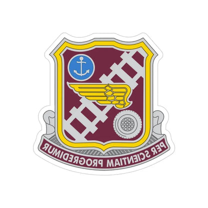 Transportation Center and School 2 (U.S. Army) REVERSE PRINT Transparent Die-Cut STICKER 6 Inch Die-Cut Transparent - The Sticker Space