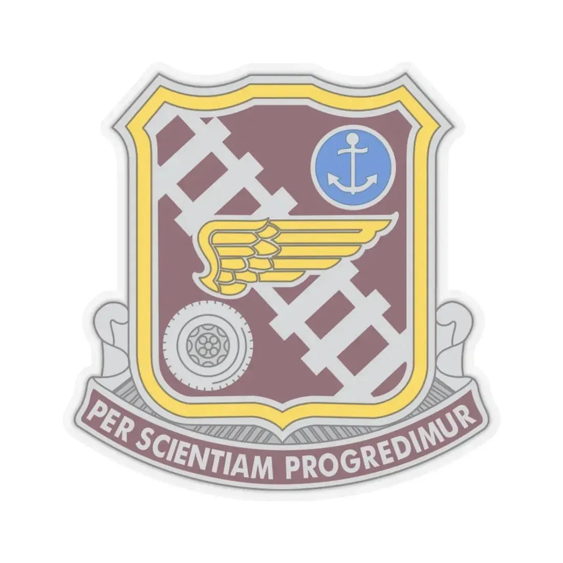 Transportation Center and School 2 (U.S. Army) STICKER Vinyl Kiss-Cut Decal 3 Inch Transparent - The Sticker Space