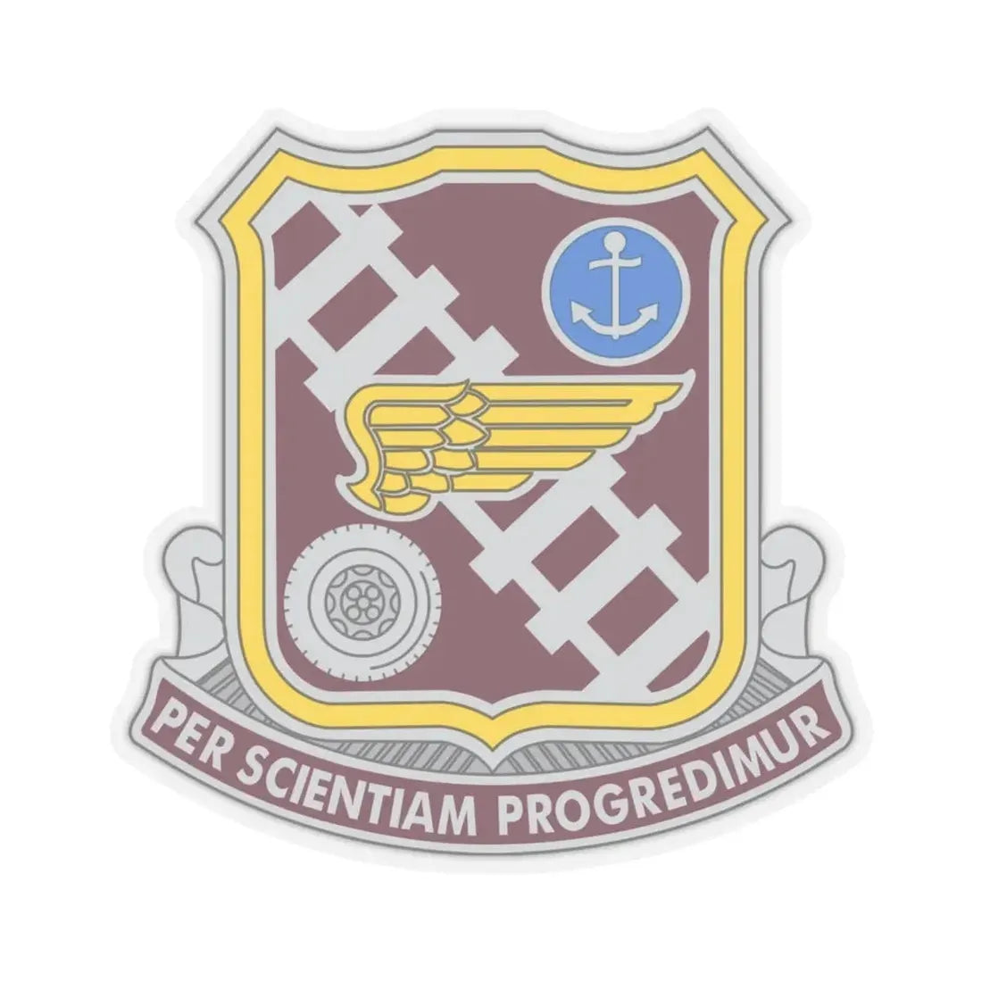 Transportation Center and School 2 (U.S. Army) STICKER Vinyl Kiss-Cut Decal 6 Inch Transparent - The Sticker Space