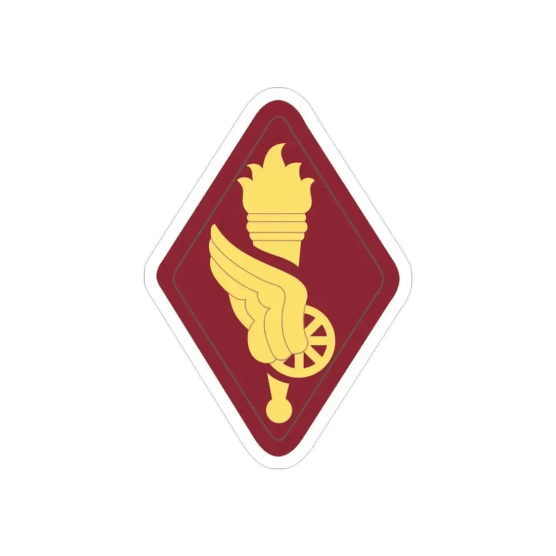 Transportation Center and School (U.S. Army) REVERSE PRINT Transparent Die-Cut STICKER 2 Inch Die-Cut Transparent - The Sticker Space