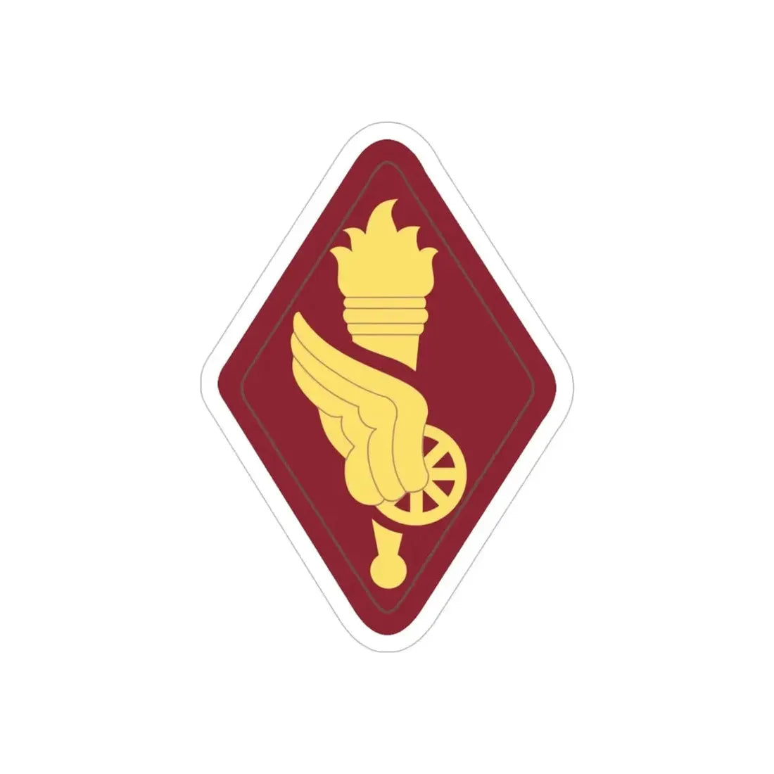 Transportation Center and School (U.S. Army) REVERSE PRINT Transparent Die-Cut STICKER 4 Inch Die-Cut Transparent - The Sticker Space