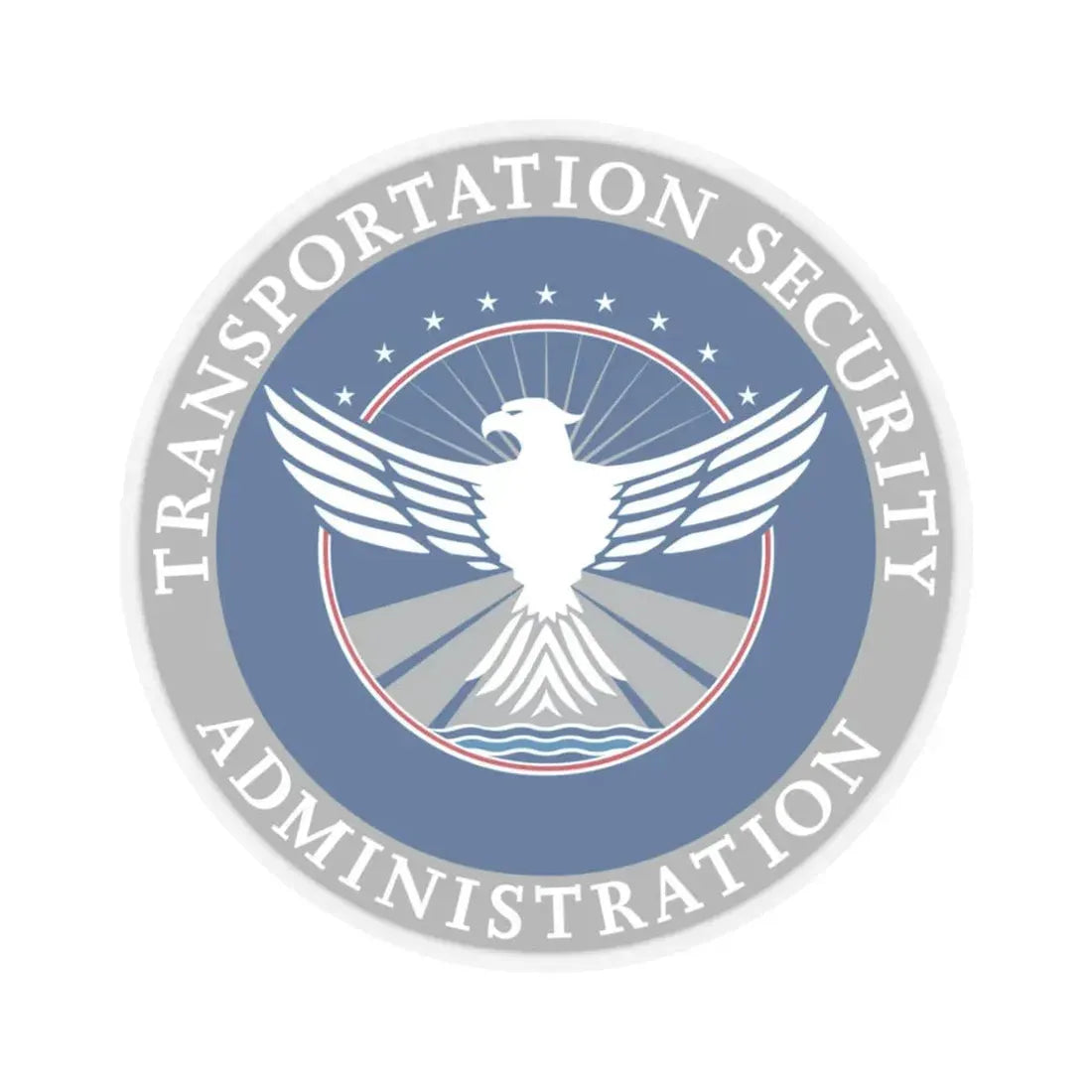 Transportation Security Administration - STICKER Vinyl Kiss-Cut Decal 3 Inch Transparent - The Sticker Space