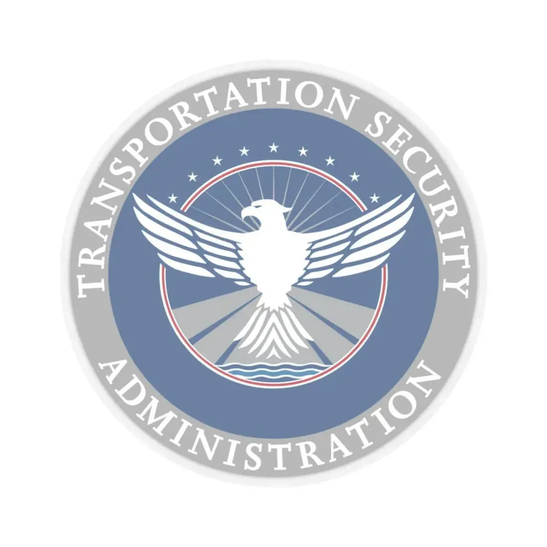 Transportation Security Administration - STICKER Vinyl Kiss-Cut Decal 4 Inch Transparent - The Sticker Space