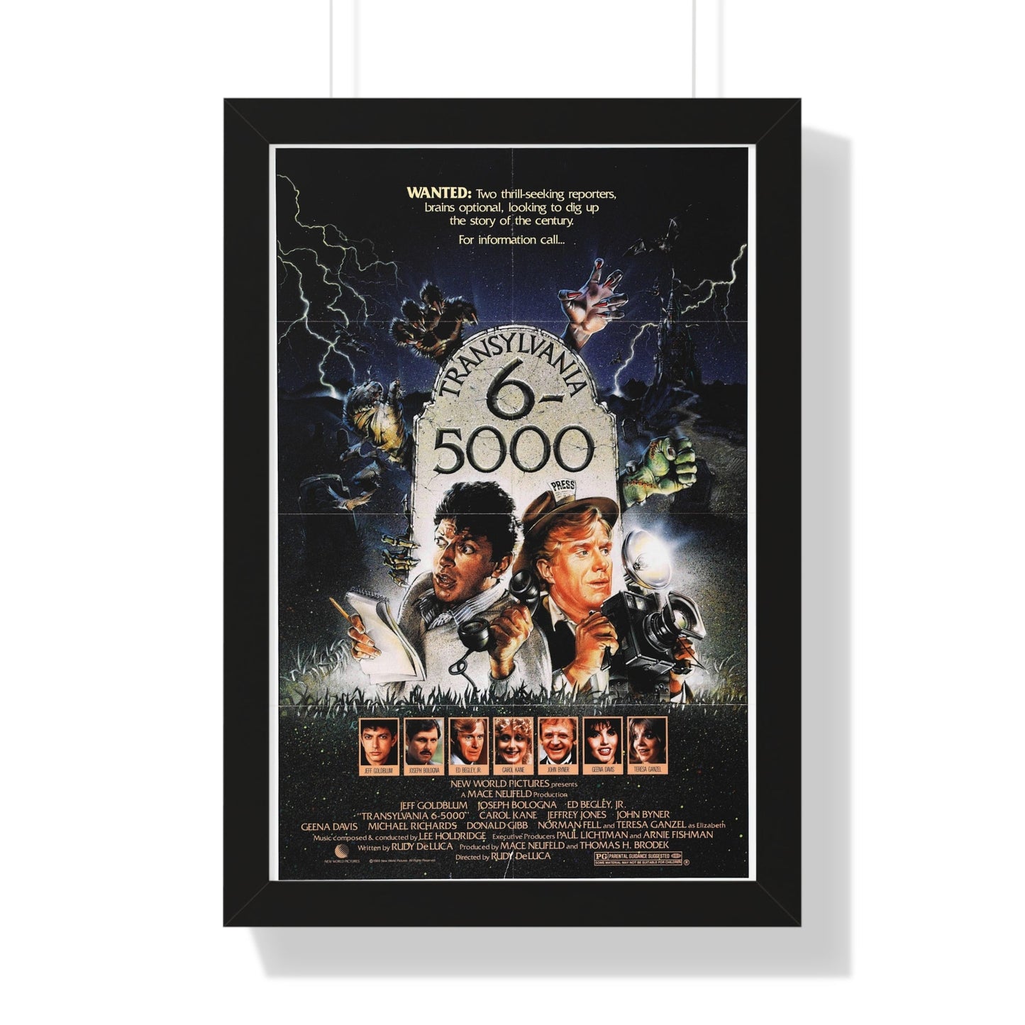 TRANSYLVANIA 6-5000 1985 - Framed Movie Poster-16″ x 24″-The Sticker Space