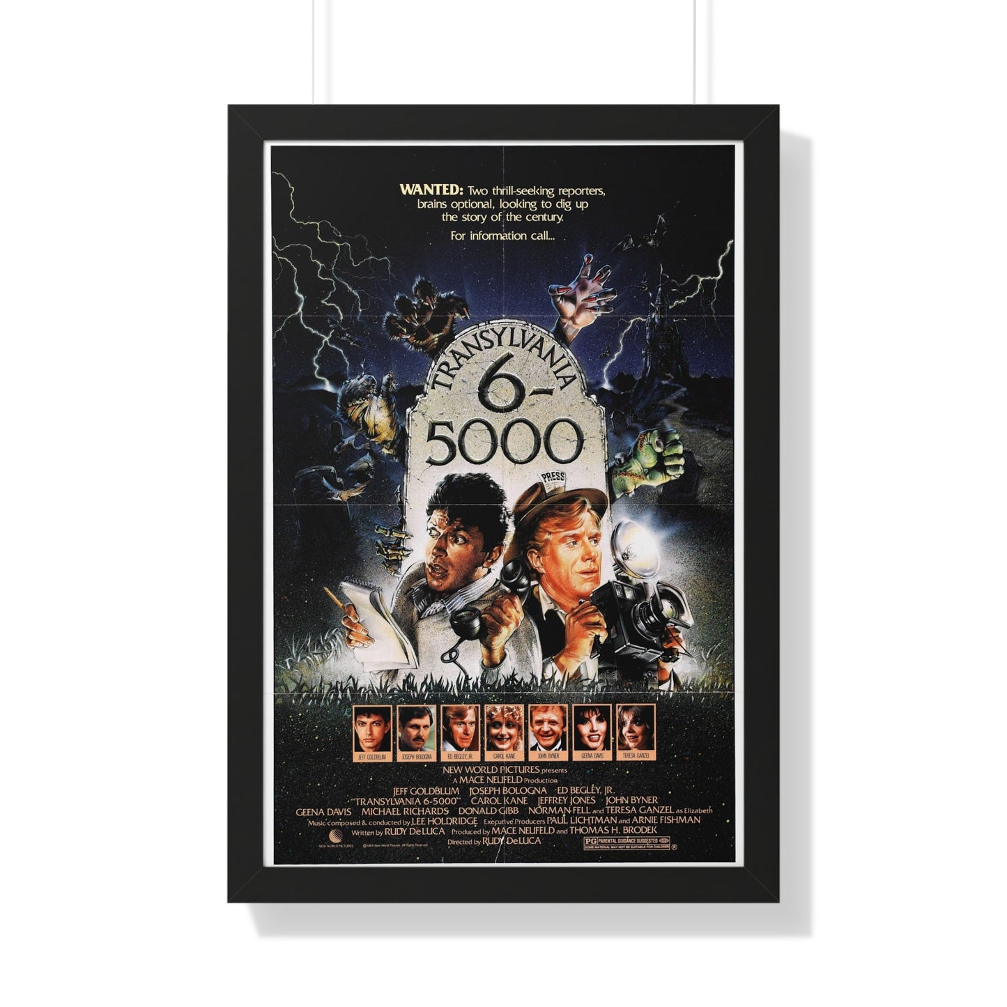 TRANSYLVANIA 6-5000 1985 - Framed Movie Poster-20" x 30"-The Sticker Space