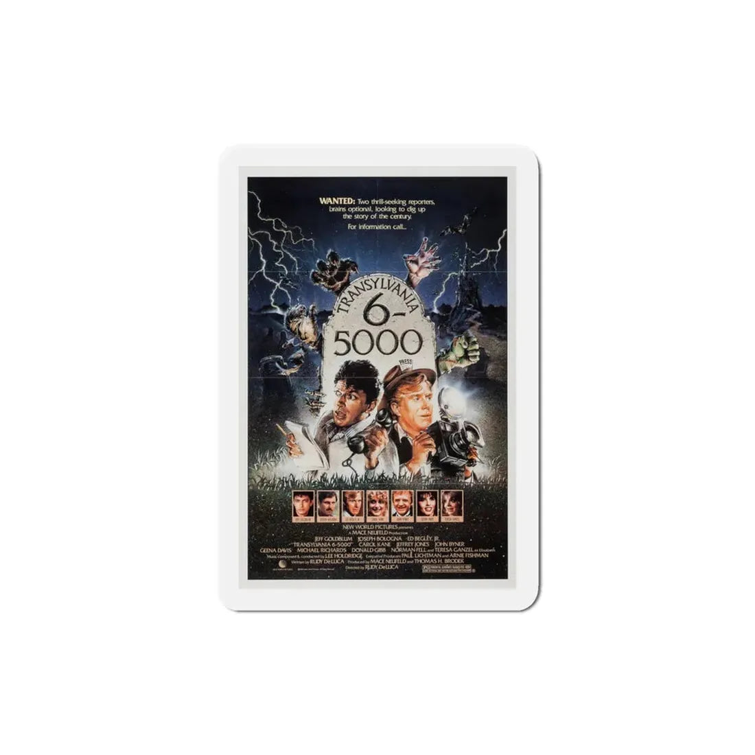 Transylvania 6 5000 1985 Movie Poster Refrigerator Magnet 3 Inch - The Sticker Space