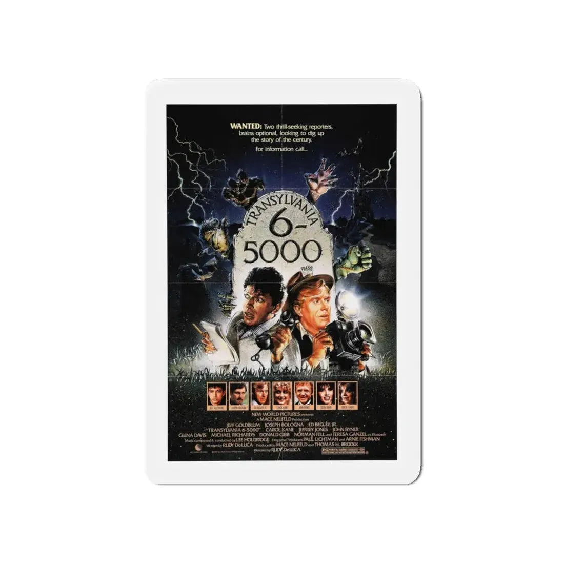 TRANSYLVANIA 6-5000 1985 Movie Poster - Refrigerator Magnet 4 Inch - The Sticker Space