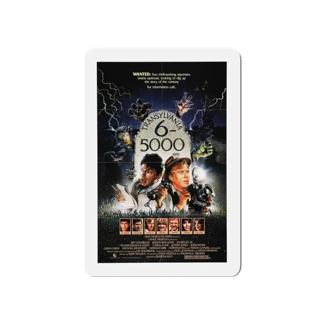 TRANSYLVANIA 6-5000 1985 Movie Poster - Refrigerator Magnet 5 Inch - The Sticker Space