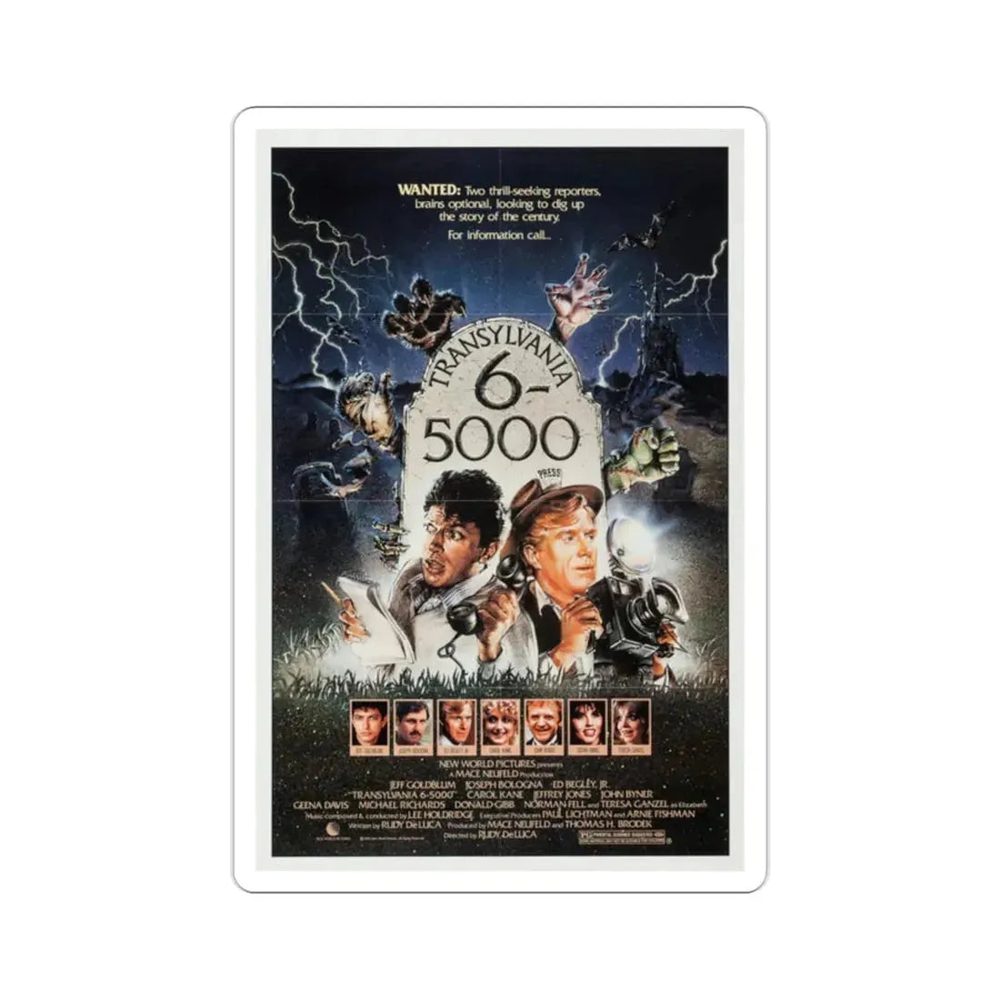 Transylvania 6 5000 1985 Movie Poster STICKER Vinyl Die-Cut Decal 2 Inch - The Sticker Space