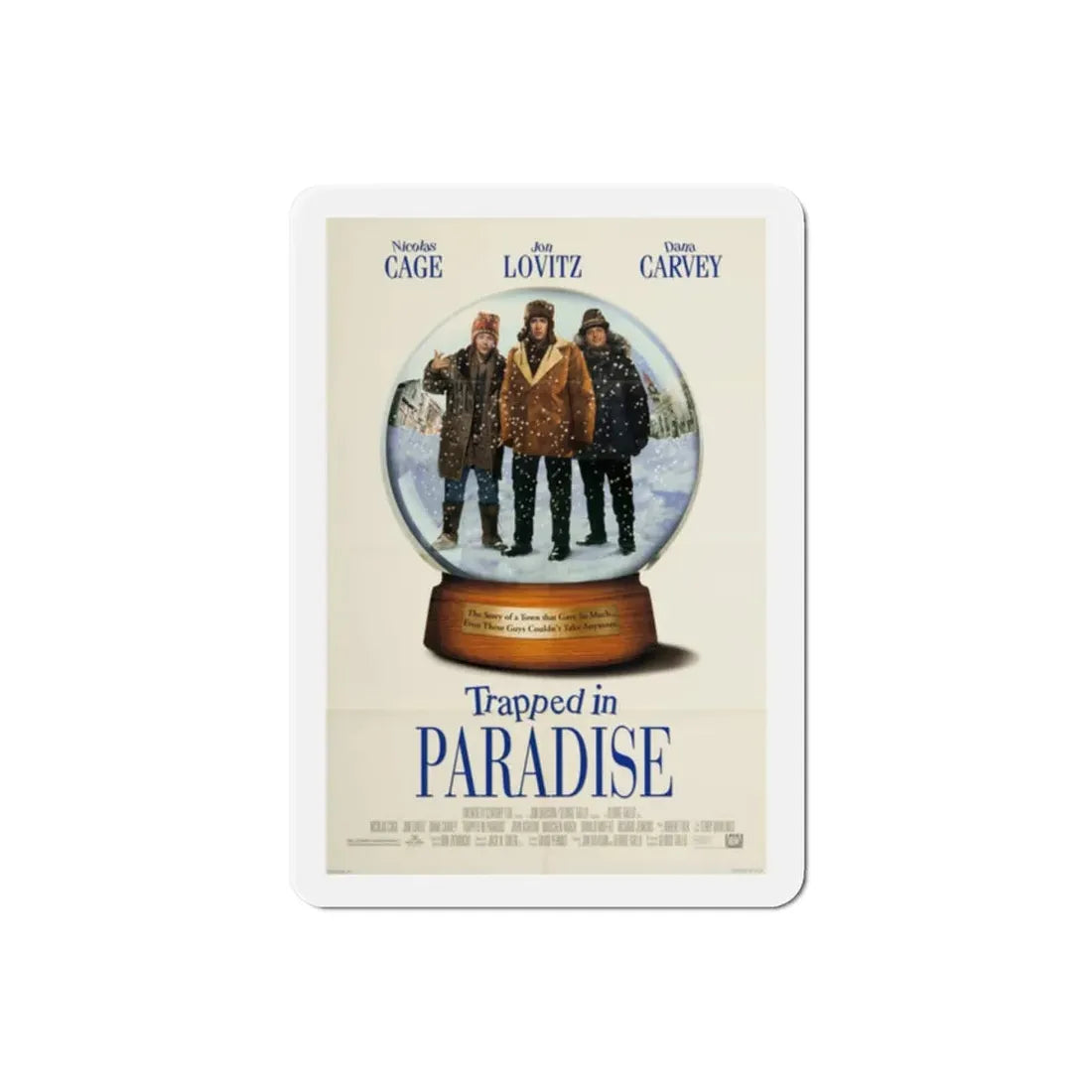 Trapped In Paradise 1994 Movie Poster Refrigerator Magnet 2 Inch - The Sticker Space