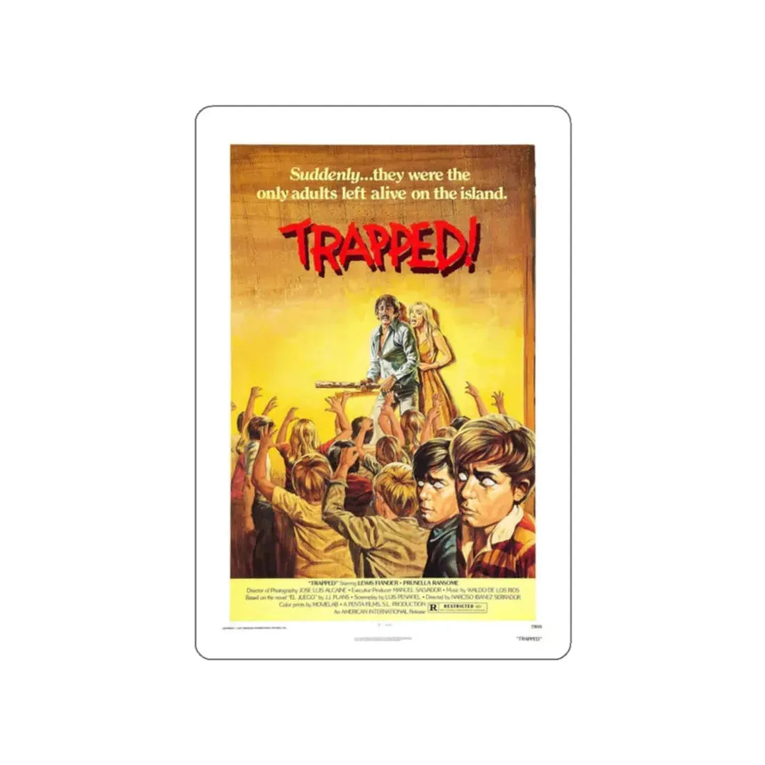 TRAPPED (WHO CAN KILL A CHILD) 1976 Movie Poster STICKER Vinyl Die-Cut Decal 2 Inch - The Sticker Space