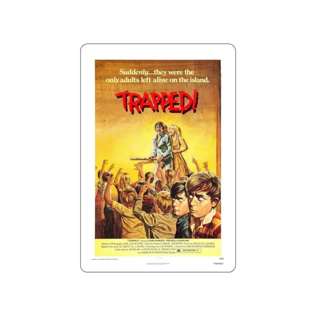 TRAPPED (WHO CAN KILL A CHILD) 1976 Movie Poster STICKER Vinyl Die-Cut Decal 6 Inch - The Sticker Space
