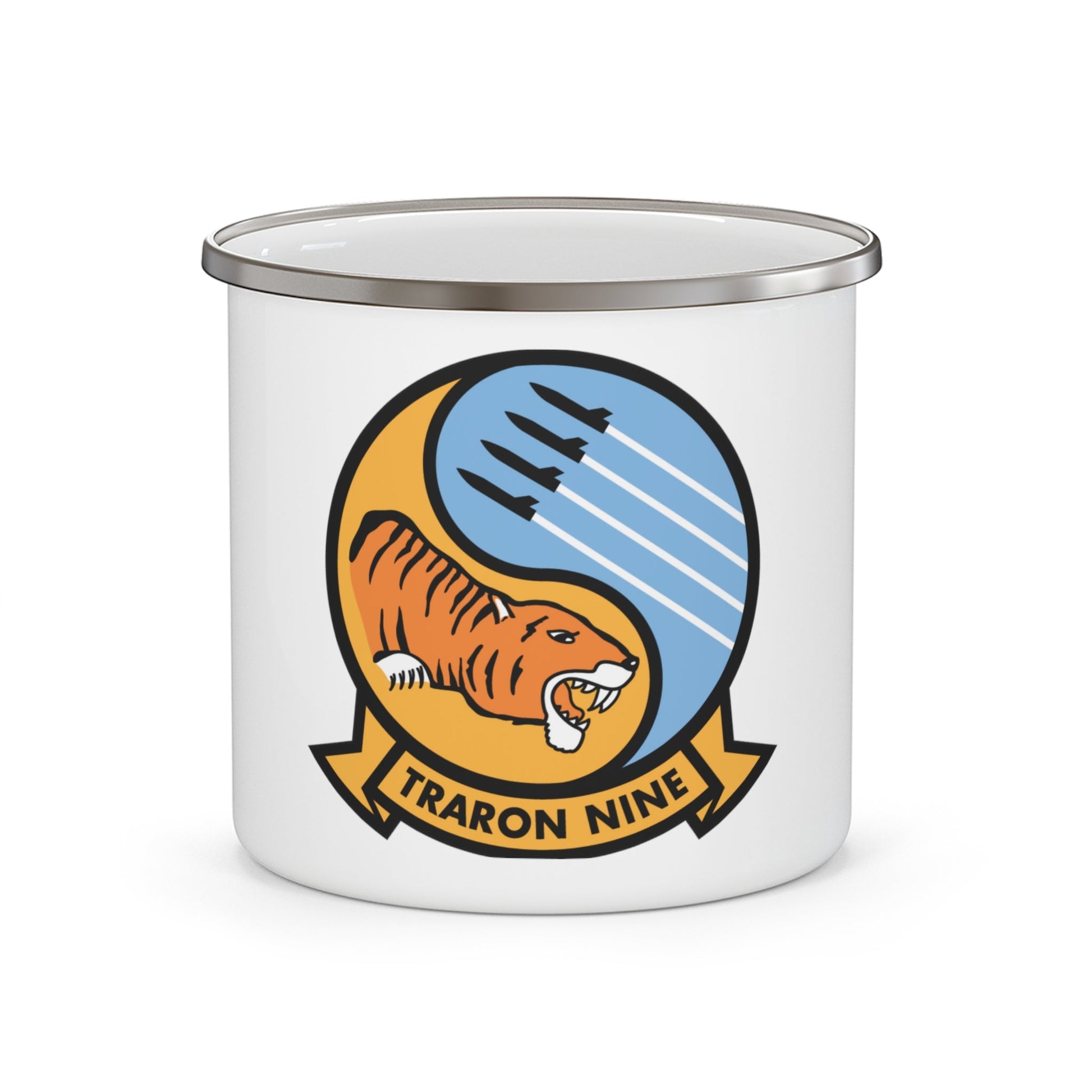 Traron Nine 9 (U.S. Navy) Enamel Mug 12oz-12oz-The Sticker Space