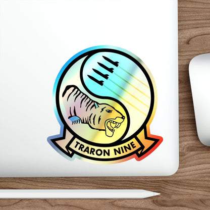 Traron Nine 9 (U.S. Navy) Holographic STICKER Die-Cut Vinyl Decal-The Sticker Space