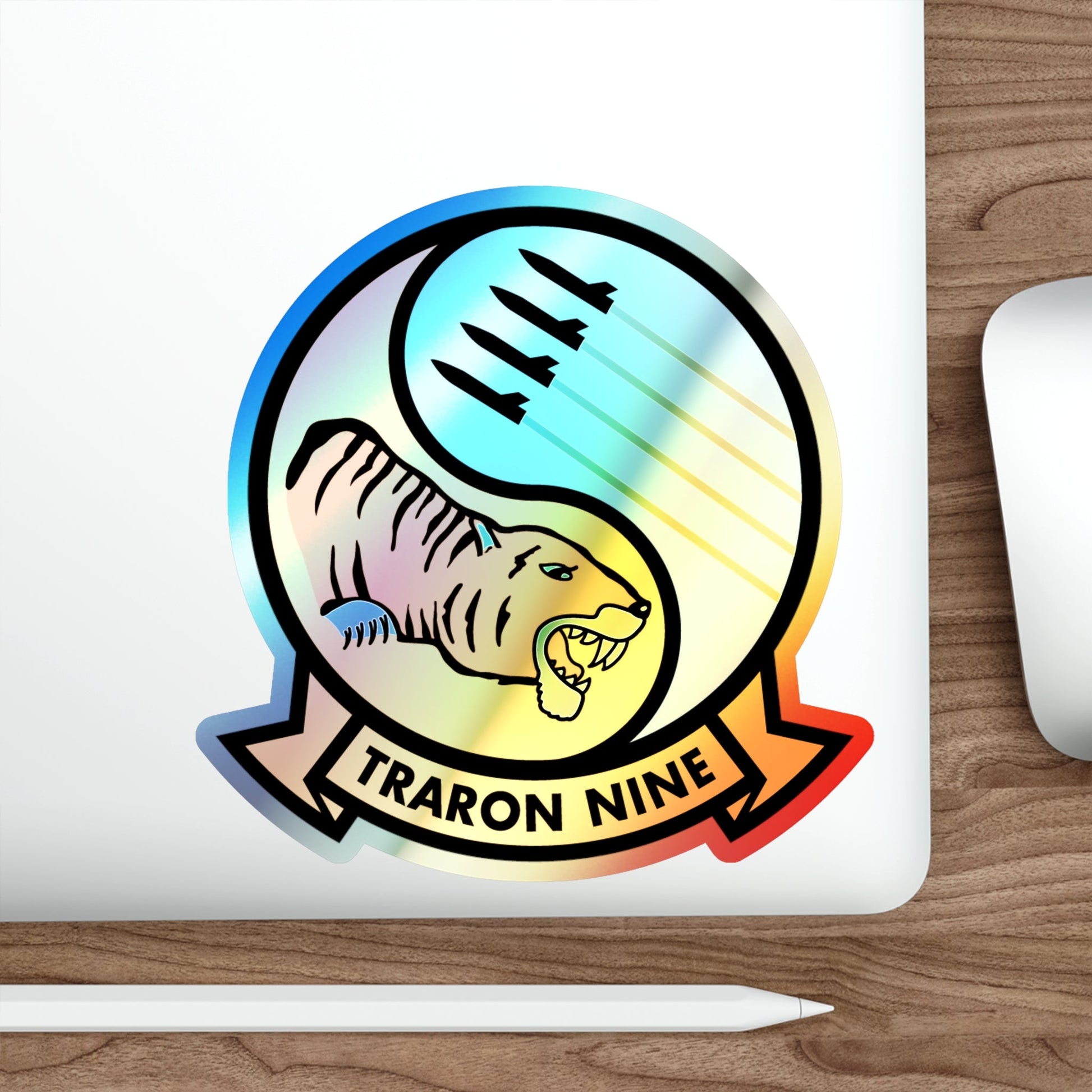 Traron Nine 9 (U.S. Navy) Holographic STICKER Die-Cut Vinyl Decal-The Sticker Space