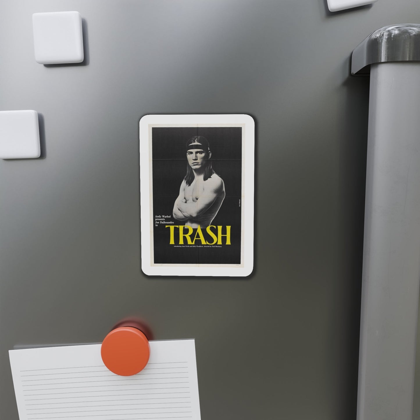 Trash 1970 Movie Poster Die-Cut Magnet-The Sticker Space