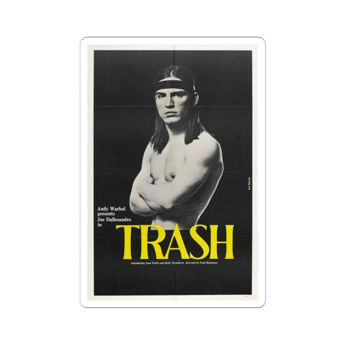 Trash 1970 Movie Poster - STICKER Vinyl Kiss-Cut Decal 2 Inch White - The Sticker Space