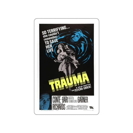 TRAUMA 1962 Movie Poster STICKER Vinyl Die-Cut Decal 2 Inch - The Sticker Space