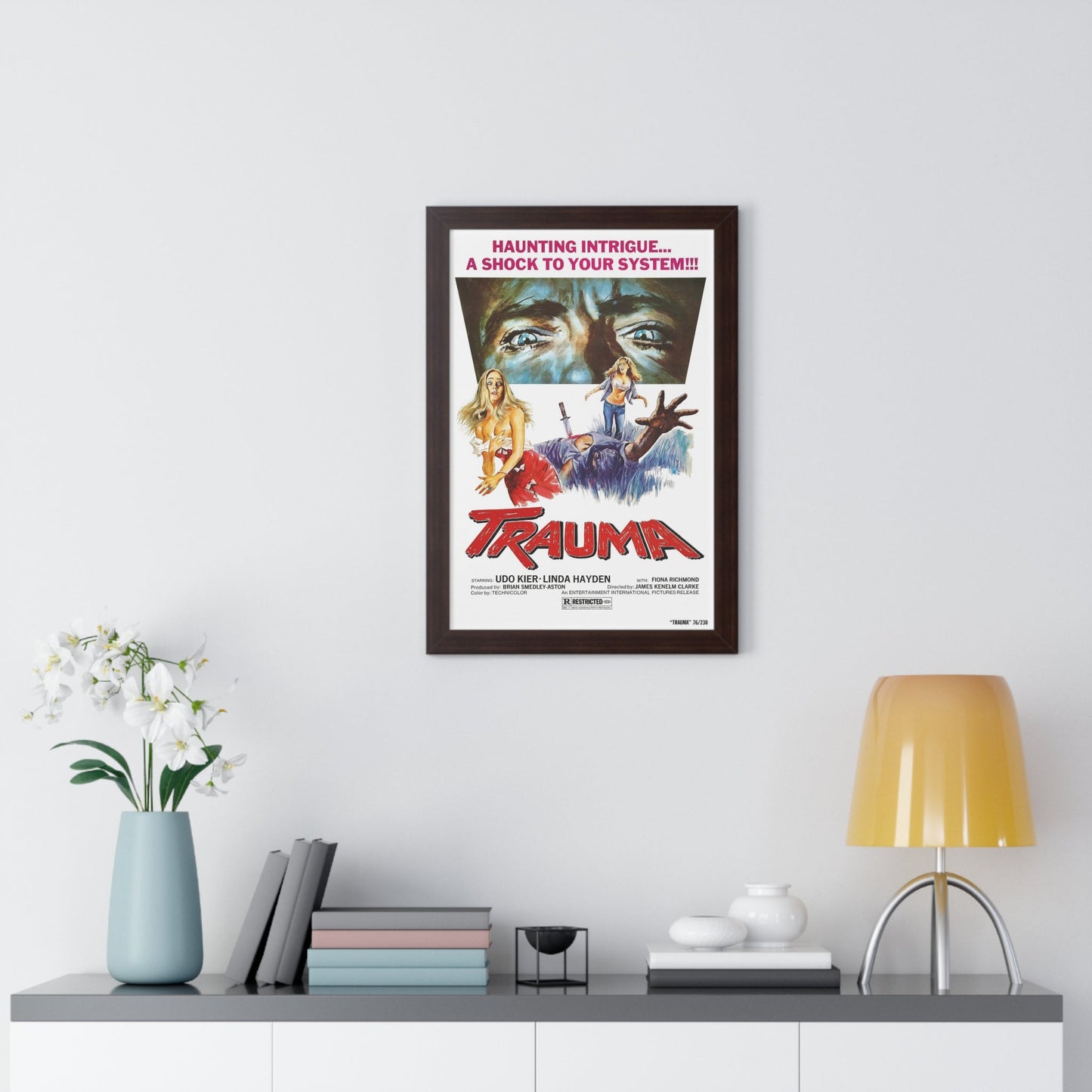 TRAUMA (HOUSE ON STRAW HILL) 1976 - Framed Movie Poster-The Sticker Space