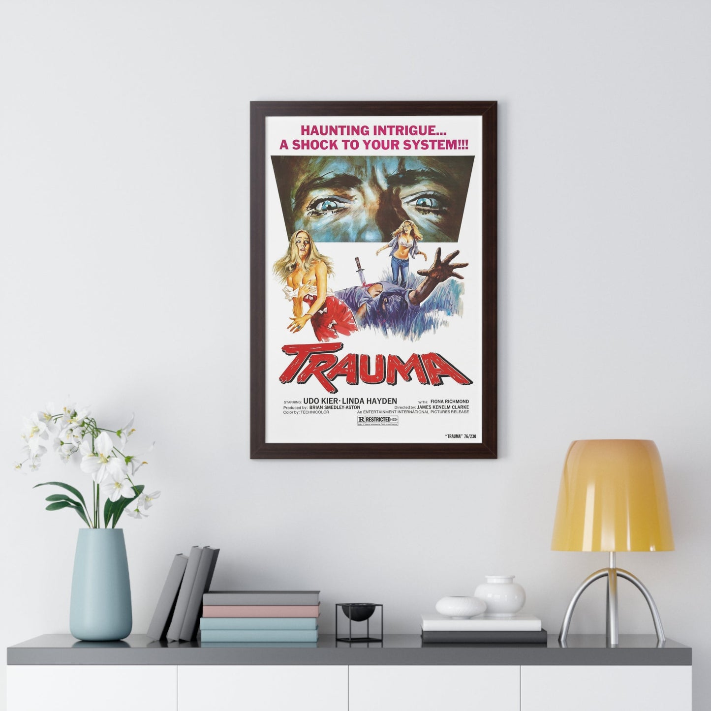 TRAUMA (HOUSE ON STRAW HILL) 1976 - Framed Movie Poster-The Sticker Space