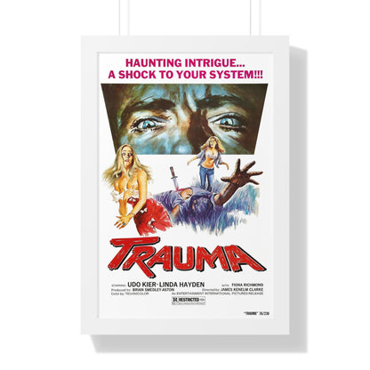 TRAUMA (HOUSE ON STRAW HILL) 1976 - Framed Movie Poster-16″ x 24″-The Sticker Space