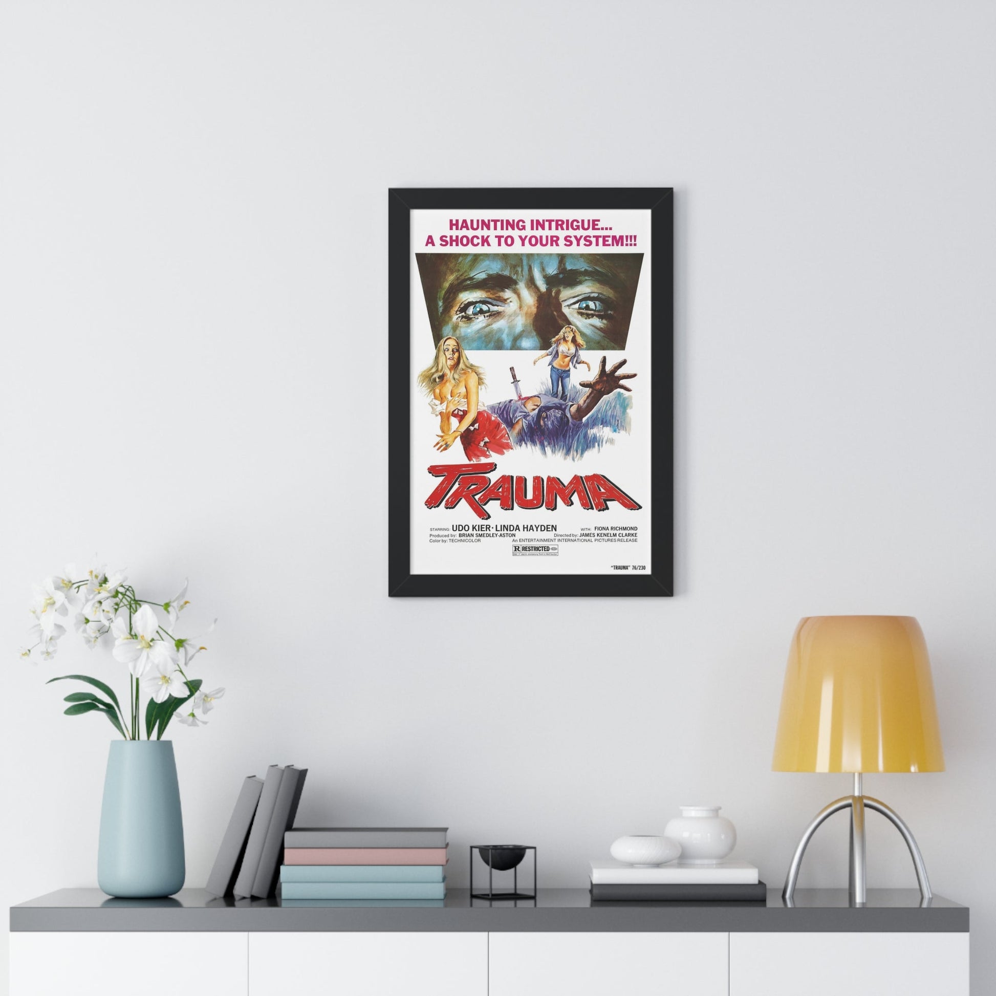 TRAUMA (HOUSE ON STRAW HILL) 1976 - Framed Movie Poster-The Sticker Space