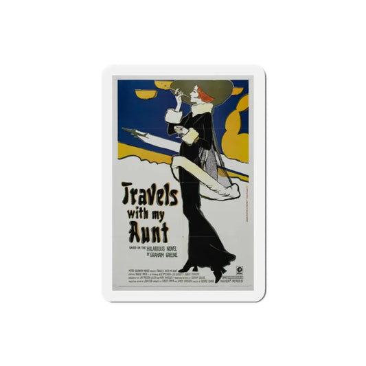 Travels with My Aunt 1972 Movie Poster Refrigerator Magnet 2 Inch - The Sticker Space