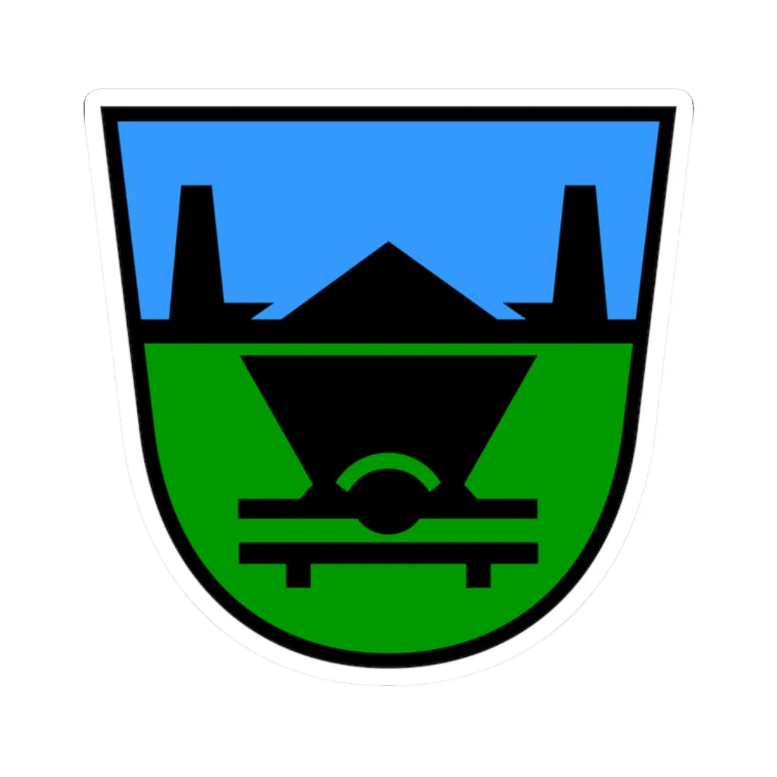 Trbovlje (Slovenia) (Coat of Arms) STICKER Vinyl Kiss-Cut Decal 2 Inch White - The Sticker Space