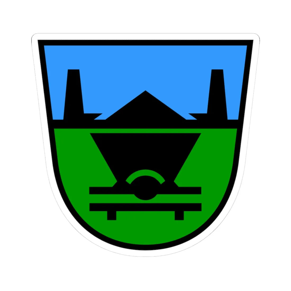 Trbovlje (Slovenia) (Coat of Arms) STICKER Vinyl Kiss-Cut Decal 3 Inch White - The Sticker Space