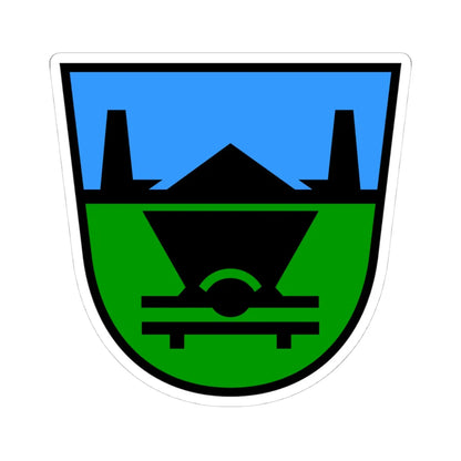 Trbovlje (Slovenia) (Coat of Arms) STICKER Vinyl Kiss-Cut Decal 4 Inch White - The Sticker Space
